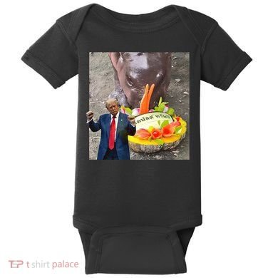 Moo Deng Endorsed Trump Hippo Predicting TrumpS Victory Baby Bodysuit