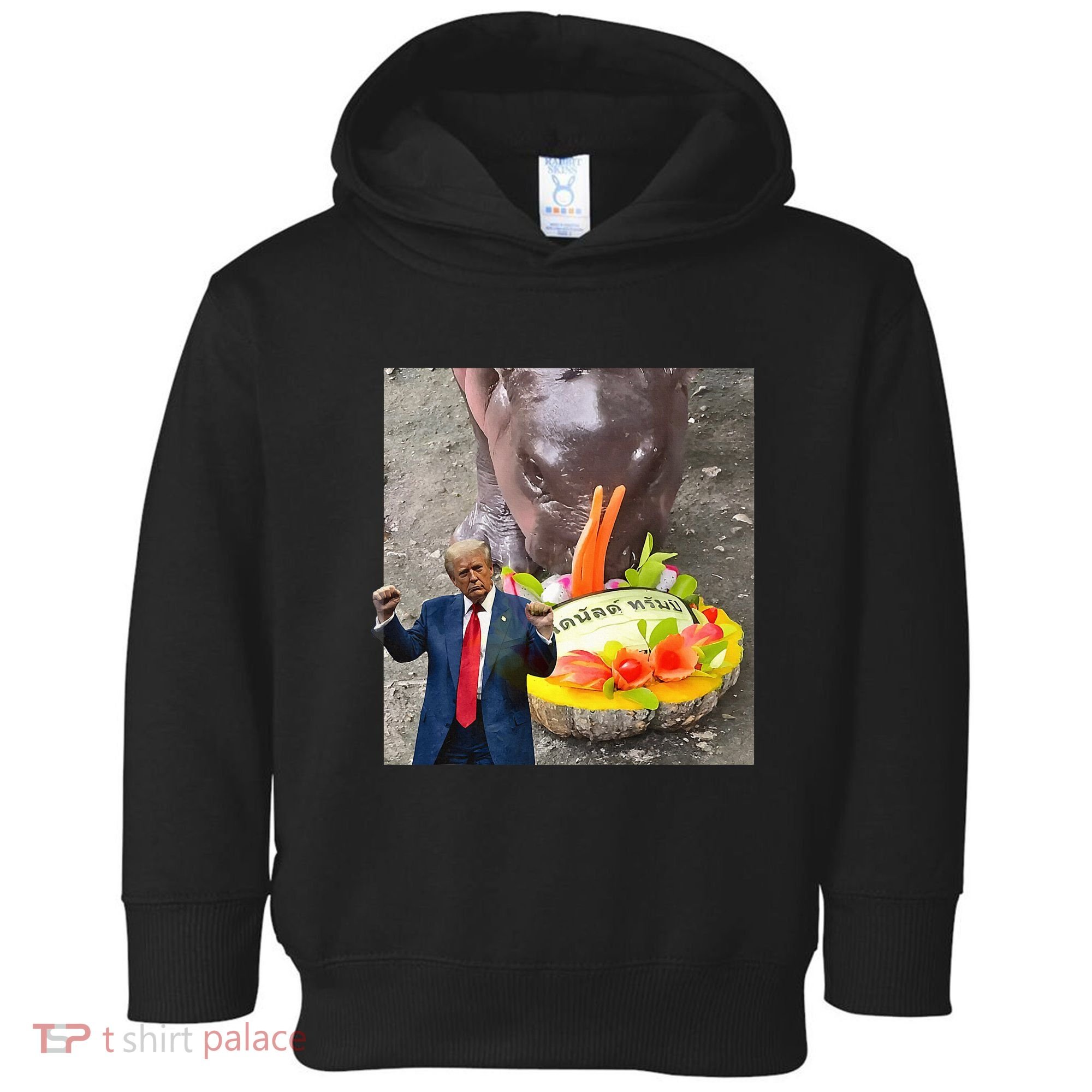 Moo Deng Endorsed Trump Hippo Predicting TrumpS Victory Toddler Hoodie