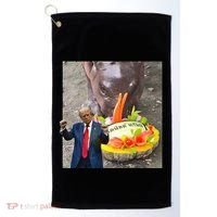 Moo Deng Endorsed Trump Hippo Predicting TrumpS Victory Golf Towel thumb 0