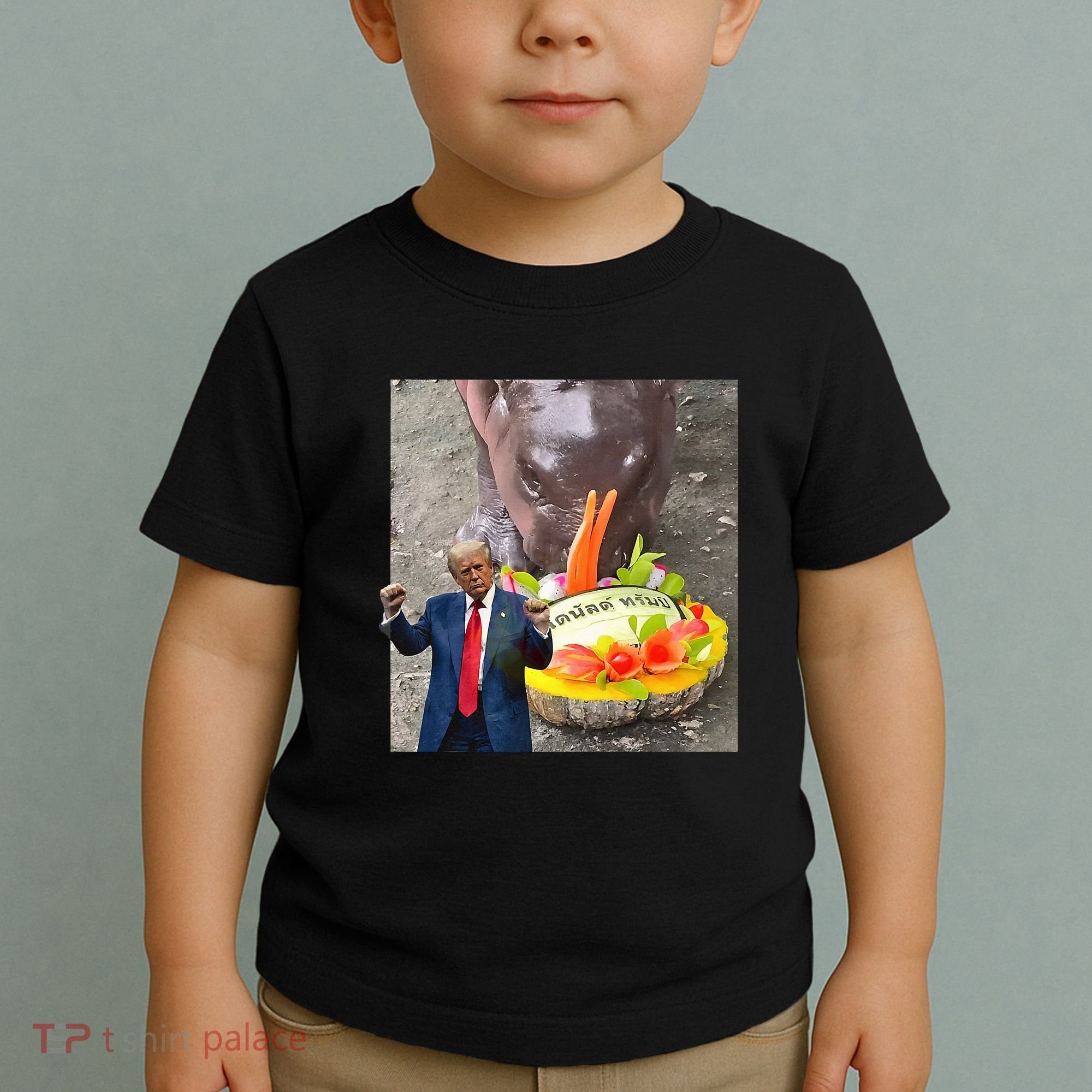 Moo Deng Endorsed Trump Hippo Predicting TrumpS Victory Toddler T-Shirt