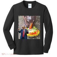 Moo Deng Endorsed Trump Hippo Predicting TrumpS Victory Kids Long Sleeve Shirt thumb 0