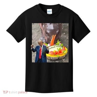 Moo Deng Endorsed Trump Hippo Predicting TrumpS Victory Kids T-Shirt