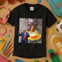Moo Deng Endorsed Trump Hippo Predicting TrumpS Victory Kids T-Shirt thumb 3