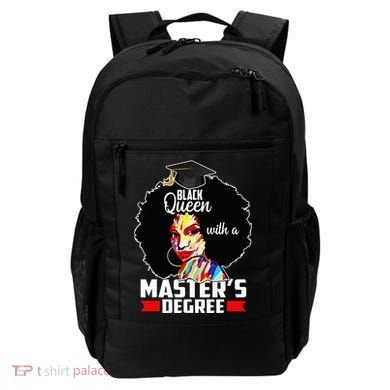M.A.S.T.E.R.S Degree Educated Melanin Black Queen Graduation Backpack