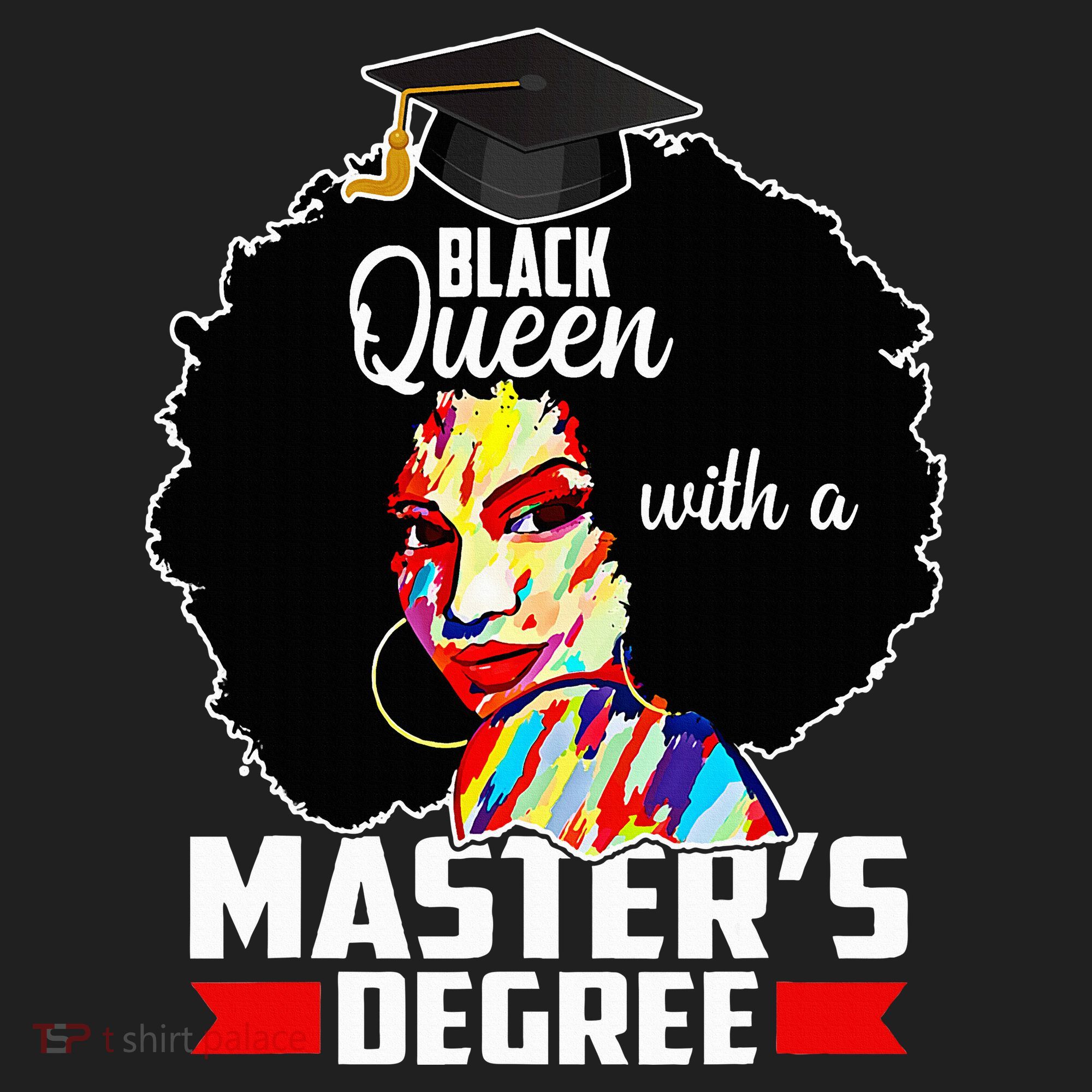 M.A.S.T.E.R.S Degree Educated Melanin Black Queen Graduation Beanie