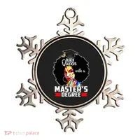 M.A.S.T.E.R.S Degree Educated Melanin Black Queen Graduation Ornament thumb 0