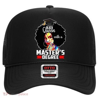 M.A.S.T.E.R.S Degree Educated Melanin Black Queen Graduation Hat