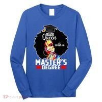 M.A.S.T.E.R.S Degree Educated Melanin Black Queen Graduation Long Sleeve Shirt thumb 0