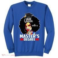 M.A.S.T.E.R.S Degree Educated Melanin Black Queen Graduation Sweatshirt thumb 0