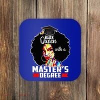 M.A.S.T.E.R.S Degree Educated Melanin Black Queen Graduation Coaster thumb 0