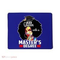 M.A.S.T.E.R.S Degree Educated Melanin Black Queen Graduation Mousepad thumb 0