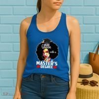 M.A.S.T.E.R.S Degree Educated Melanin Black Queen Graduation Women's Tank Top thumb 2