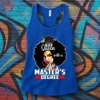 M.A.S.T.E.R.S Degree Educated Melanin Black Queen Graduation Women's Tank Top thumb 3