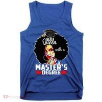 M.A.S.T.E.R.S Degree Educated Melanin Black Queen Graduation Tank Top thumb 0