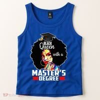 M.A.S.T.E.R.S Degree Educated Melanin Black Queen Graduation Tank Top thumb 2