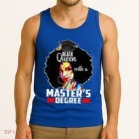 M.A.S.T.E.R.S Degree Educated Melanin Black Queen Graduation Tank Top thumb 3