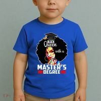 M.A.S.T.E.R.S Degree Educated Melanin Black Queen Graduation Toddler T-Shirt thumb 2
