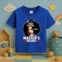 M.A.S.T.E.R.S Degree Educated Melanin Black Queen Graduation Toddler T-Shirt thumb 3