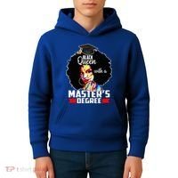 M.A.S.T.E.R.S Degree Educated Melanin Black Queen Graduation Kids Hoodie thumb 4