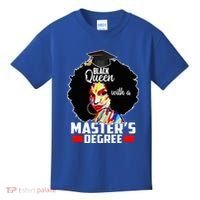 M.A.S.T.E.R.S Degree Educated Melanin Black Queen Graduation Kids T-Shirt thumb 0