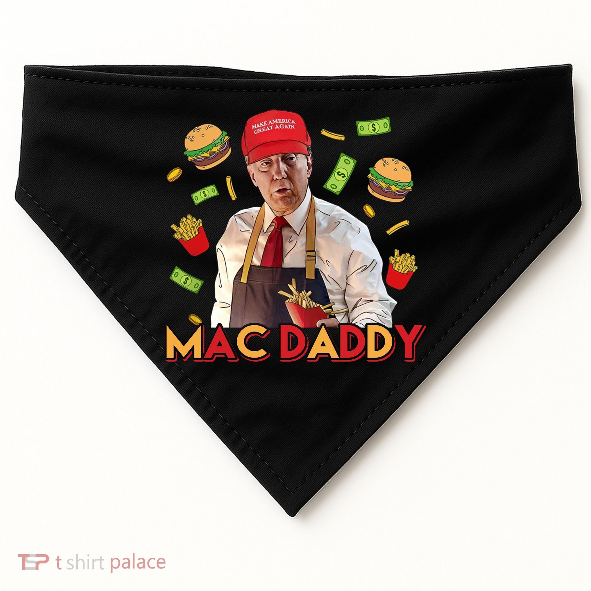 Mac Daddy Funny Mcdon Donald Trump USA-Made Doggie Bandana