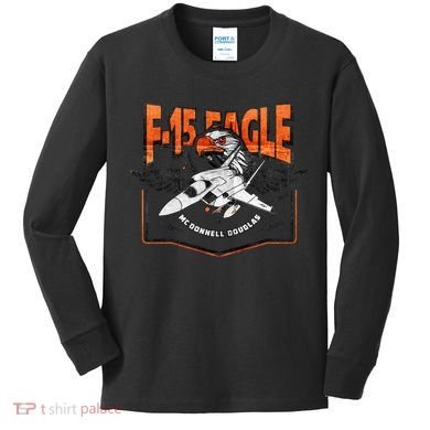 McDonnell Douglas F 15 EAGLE Bomber Kids Long Sleeve Shirt