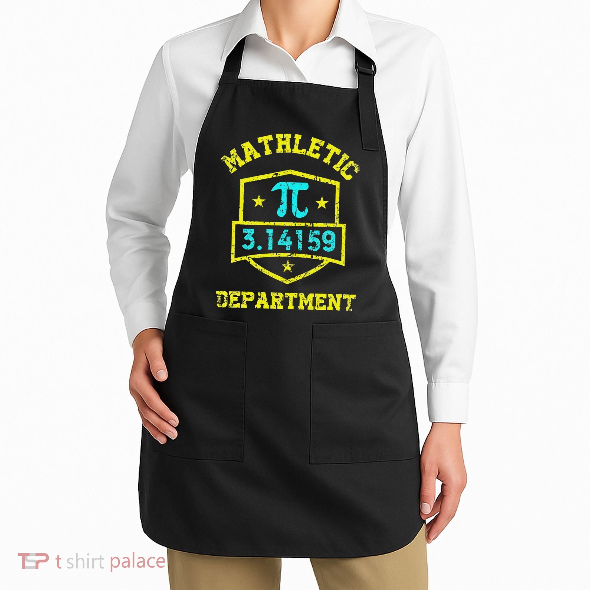 Mathletic Department Funy Math Teacher Student Pi Day Joke Apron