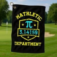 Mathletic Department Funy Math Teacher Student Pi Day Joke Golf Towel thumb 1