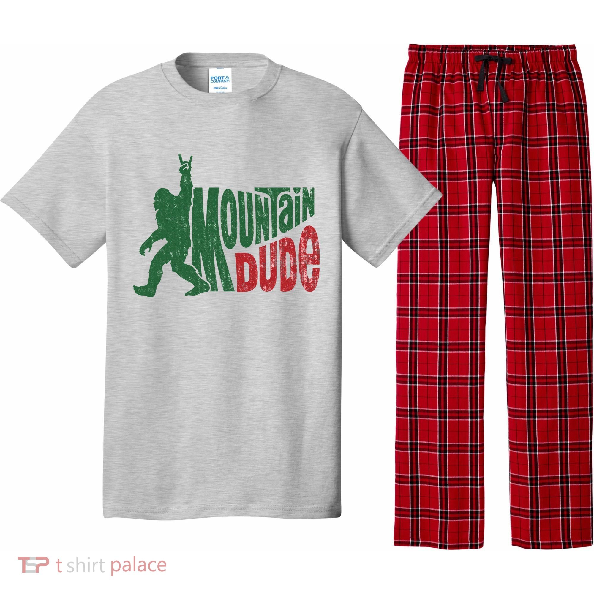 Mountain Dude Funny Bigfoot Sasquatch Hiking Gift Pajama Set