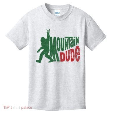 Mountain Dude Funny Bigfoot Sasquatch Hiking Gift Kids T-Shirt