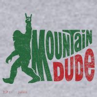 Mountain Dude Funny Bigfoot Sasquatch Hiking Gift Women's Racerback Cropped Tank thumb 2