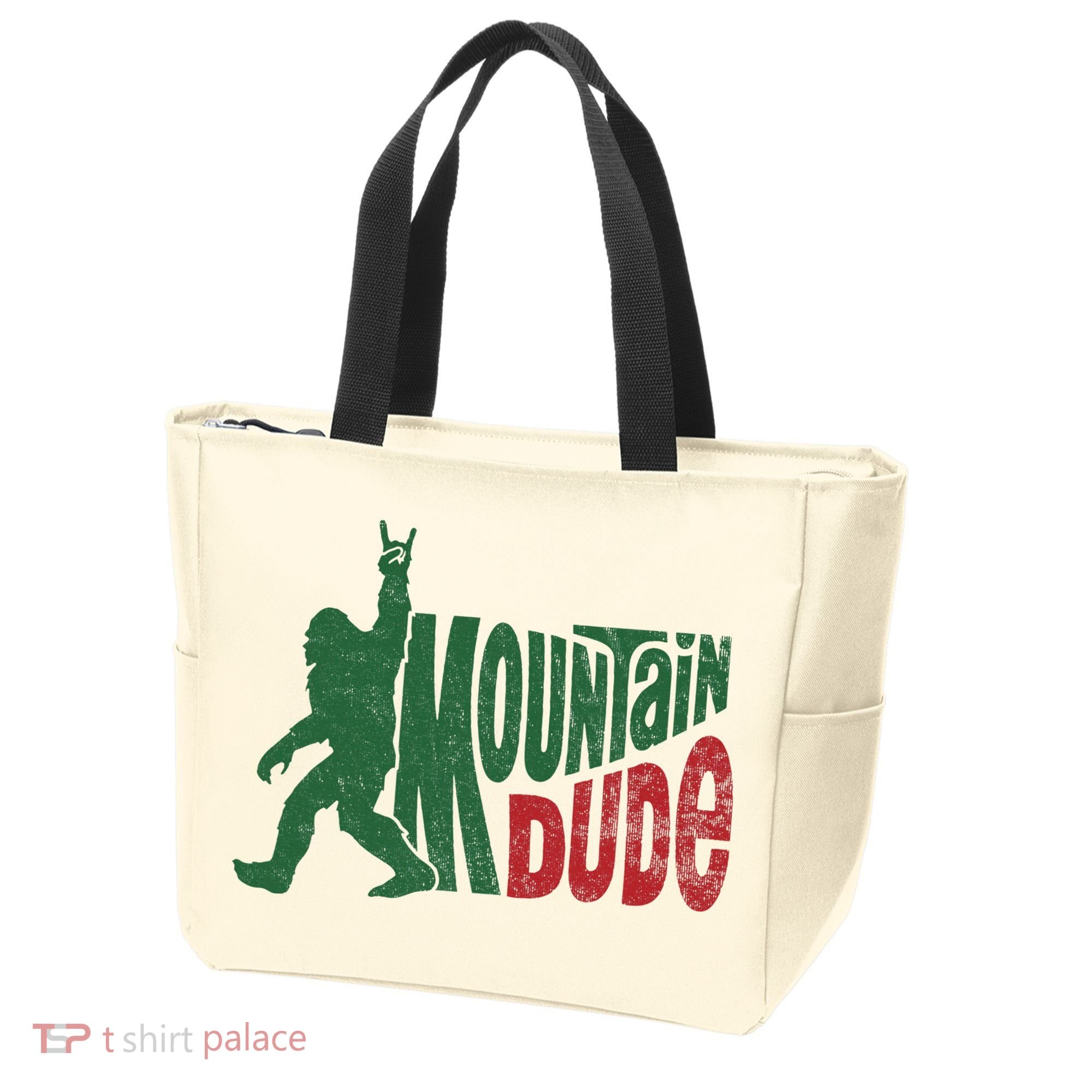 Mountain Dude Funny Bigfoot Sasquatch Hiking Gift Tote Bag