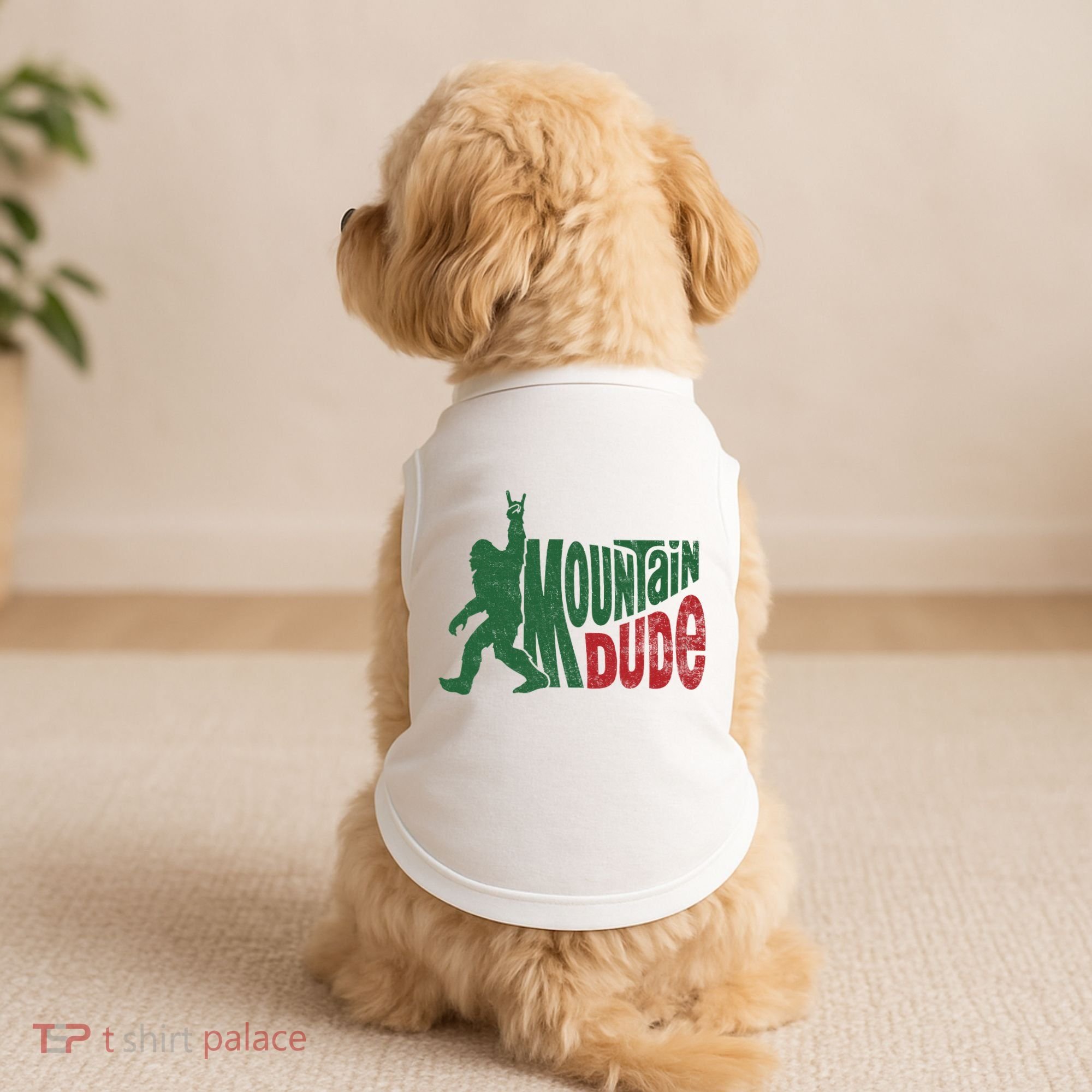 Mountain Dude Funny Bigfoot Sasquatch Hiking Gift Doggie Tank