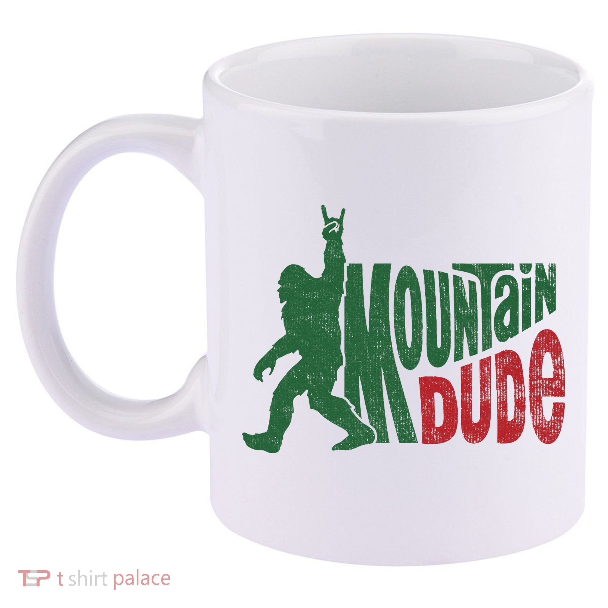 Mountain Dude Funny Bigfoot Sasquatch Hiking Gift 11oz C Handle Ceramic Mug
