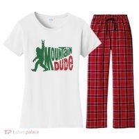 Mountain Dude Funny Bigfoot Sasquatch Hiking Gift Women's Flannel Pajama Set thumb 0