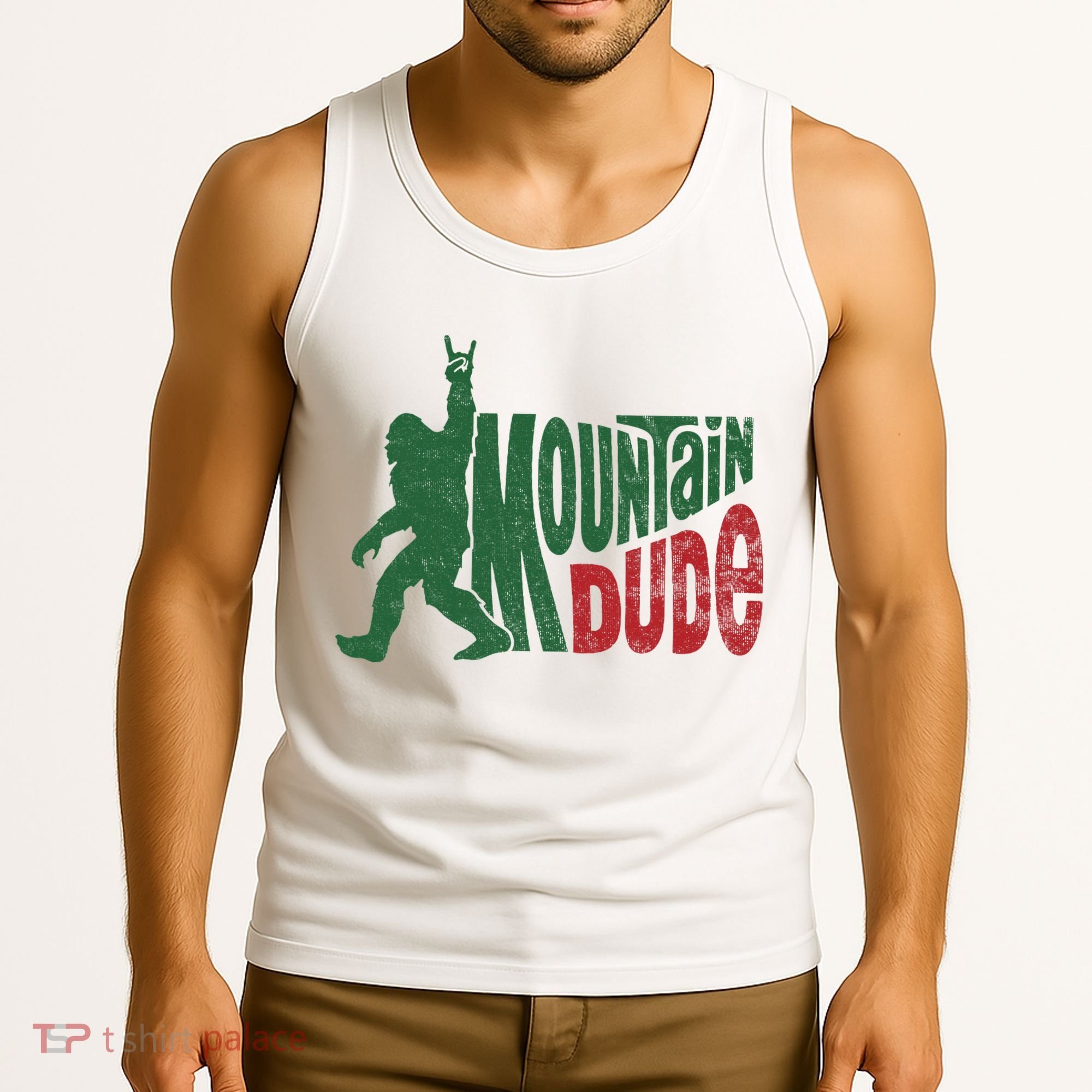 Mountain Dude Funny Bigfoot Sasquatch Hiking Gift Tank Top