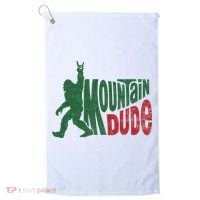 Mountain Dude Funny Bigfoot Sasquatch Hiking Gift Golf Towel thumb 0