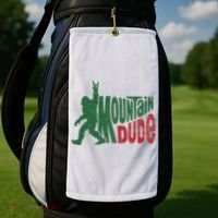 Mountain Dude Funny Bigfoot Sasquatch Hiking Gift Golf Towel thumb 2