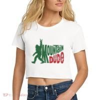 Mountain Dude Funny Bigfoot Sasquatch Hiking Gift Women's Crop Top Tee thumb 2