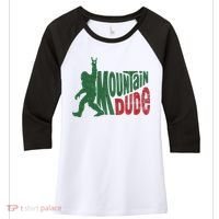 Mountain Dude Funny Bigfoot Sasquatch Hiking Gift Women's Tri-Blend 3/4-Sleeve Raglan Shirt thumb 0
