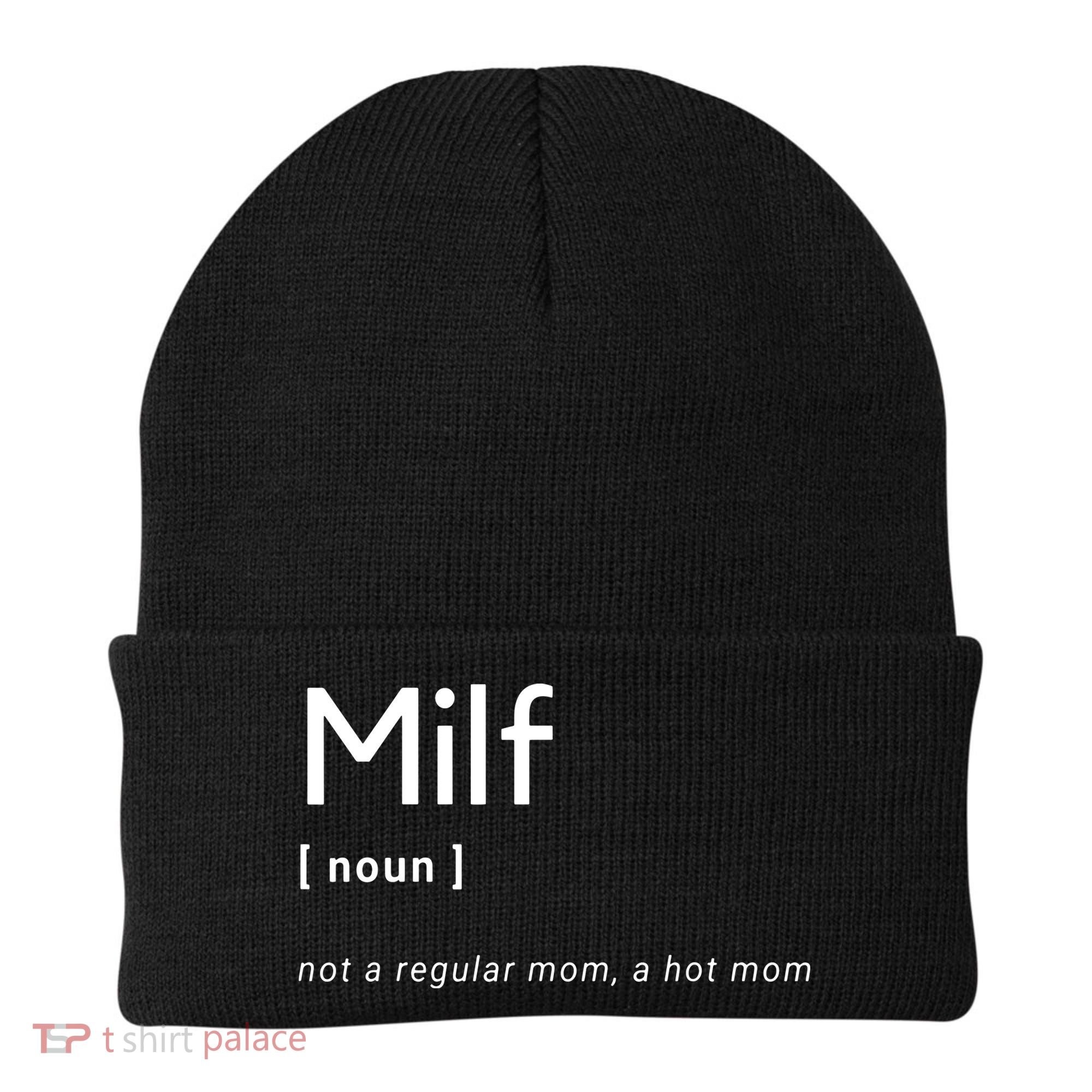 Milf Definition Fit Hot Mom Milf For Mother's Day Funny Beanie