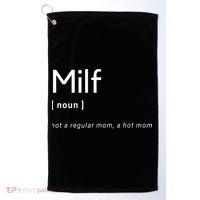 Milf Definition Fit Hot Mom Milf For Mother's Day Funny Golf Towel thumb 0