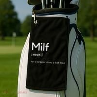 Milf Definition Fit Hot Mom Milf For Mother's Day Funny Golf Towel thumb 2