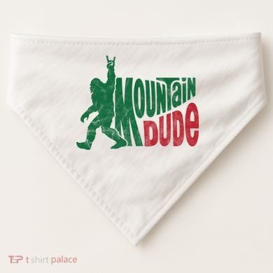 Mountain Dude Funny Bigfoot USA-Made Doggie Bandana