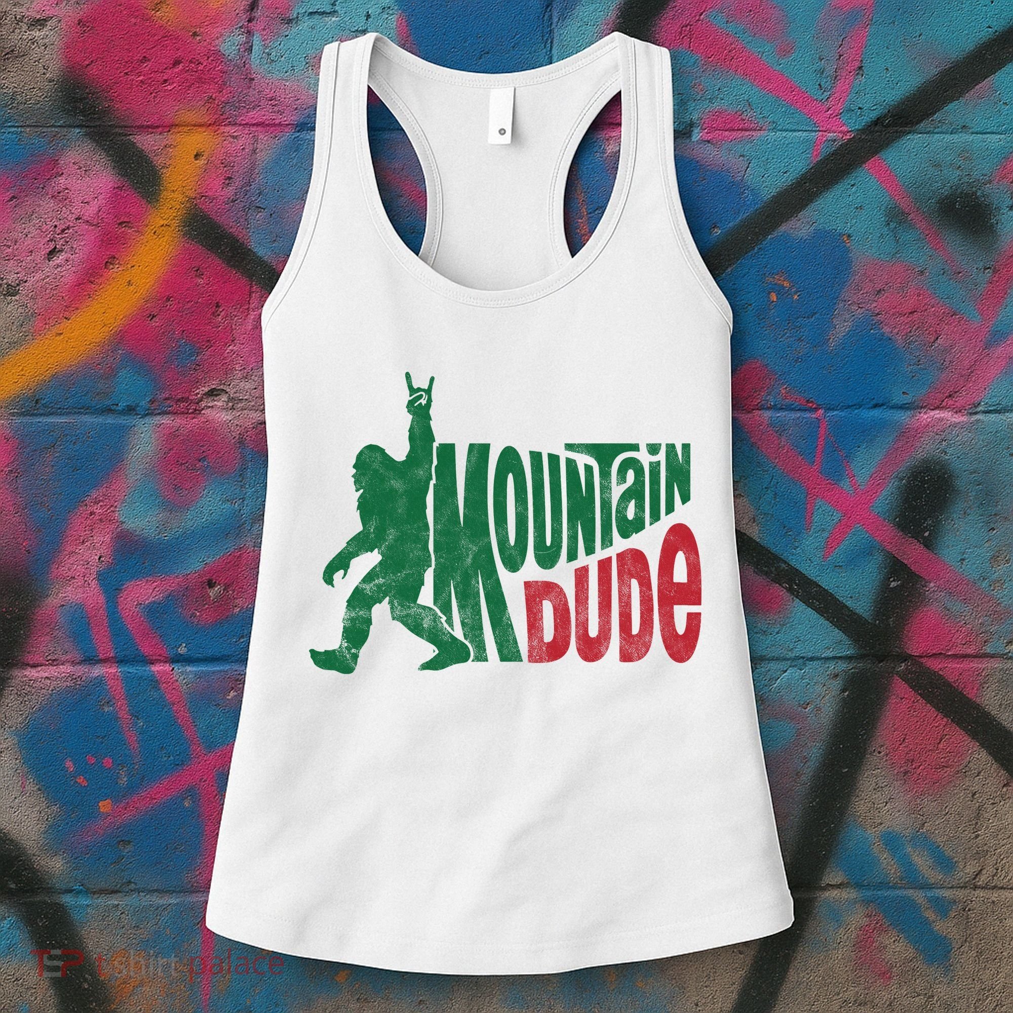 Mountain Dude Funny Bigfoot Women's Tank Top