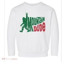 Mountain Dude Funny Bigfoot Toddler Sweatshirt thumb 0
