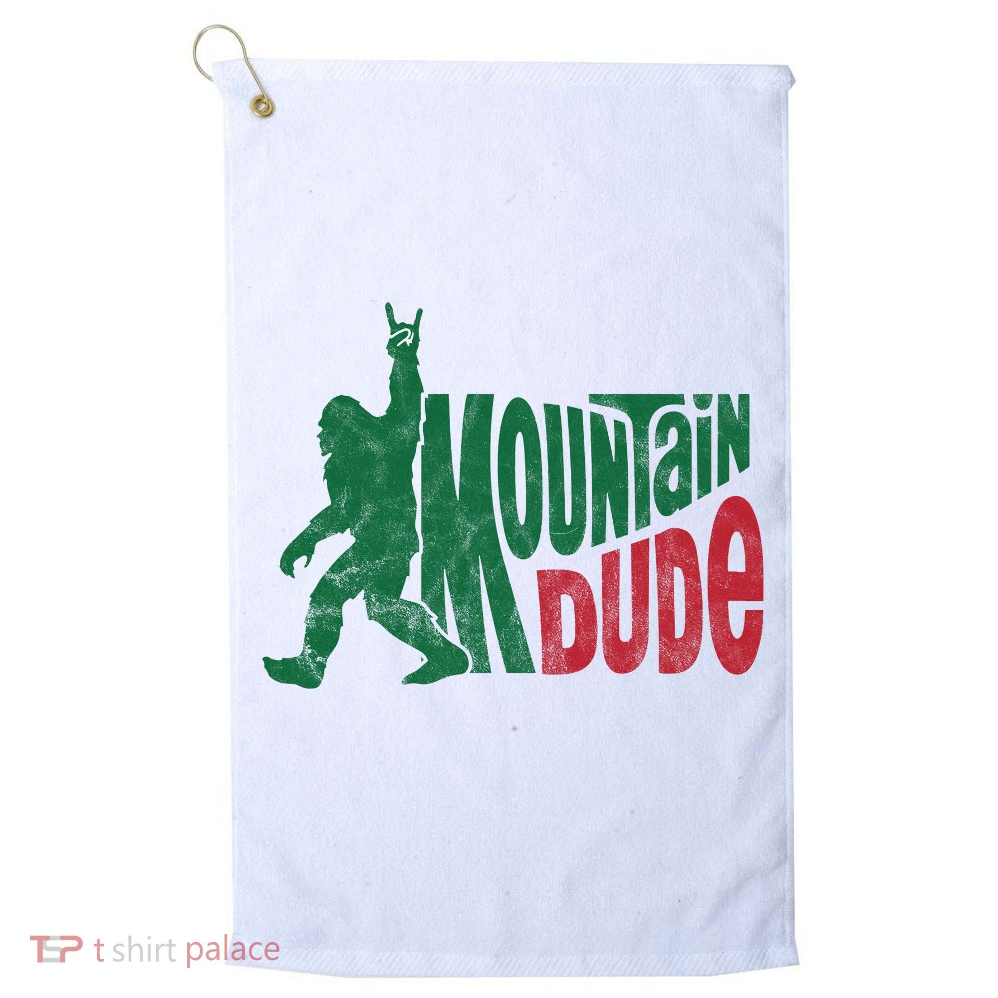 Mountain Dude Funny Bigfoot Golf Towel