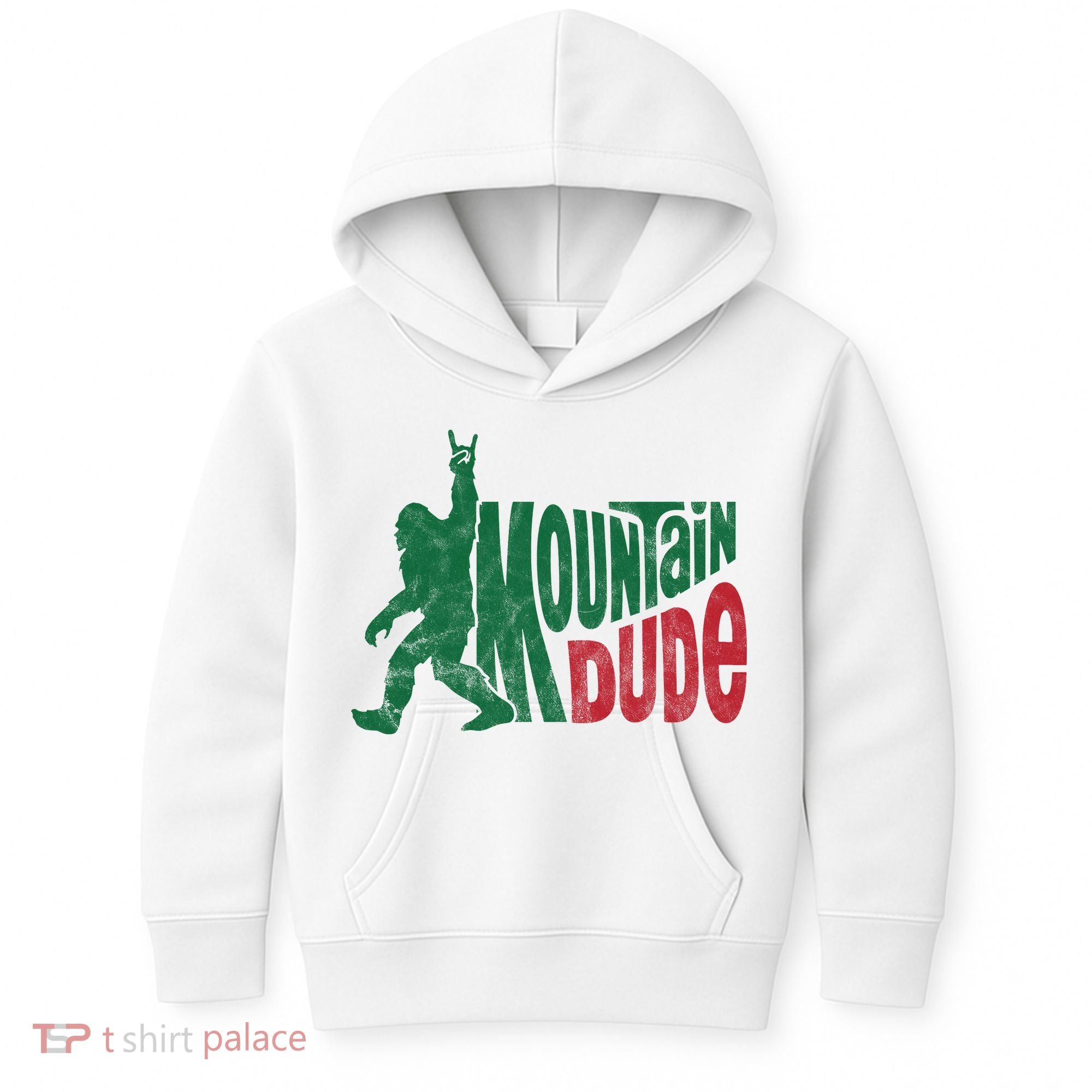 Mountain Dude Funny Bigfoot Kids Hoodie