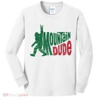 Mountain Dude Funny Bigfoot Kids Long Sleeve Shirt thumb 0