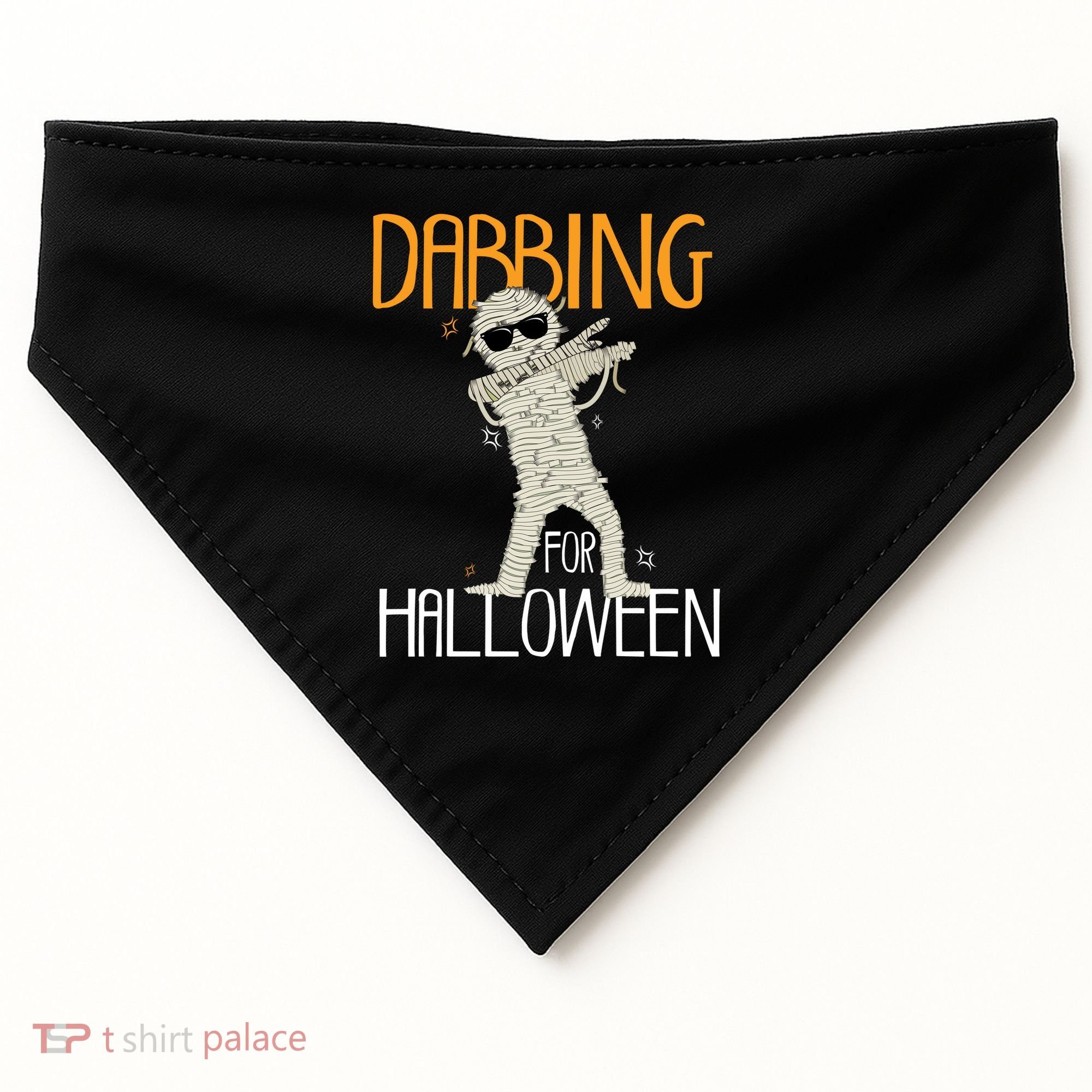 Mummy Dabbing For Halloween USA-Made Doggie Bandana